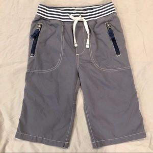 Mini Boden Shorts Boys 8 Y Adventure Slate Grey Charcoal Pull On Elastic Waist